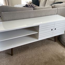 White TV Stand Console table $100 OBO