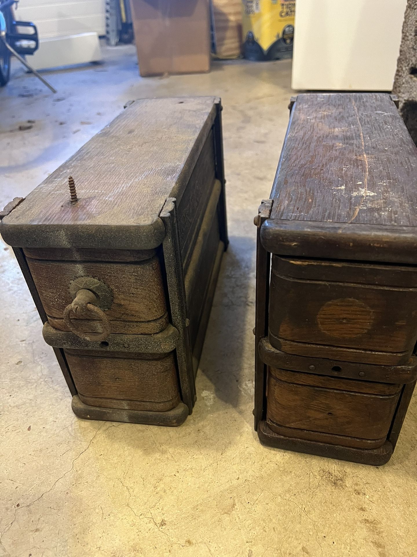 Antique Sewing Machine Table Drawers
