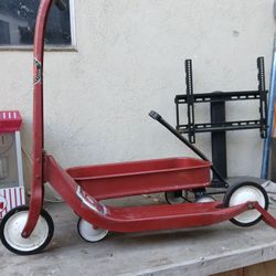 Vintage Radio Flyer Scooter And Wagon