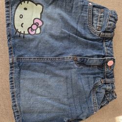 Hello Kitty Jean Skirt Kids 11/12