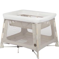 Maxi-Cosi Swift Baby Playpen with Mat, Baby Play Yards, Pack and Play with Bassinet - Portable Playpen for Babies and Toddlers, Classic Oat