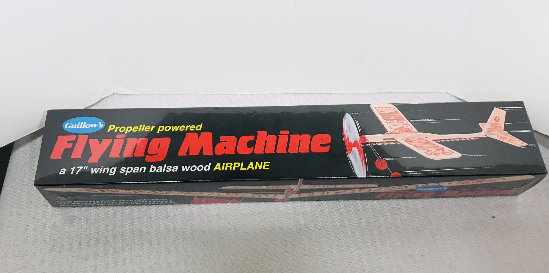 Guillow’s Propeller Powered Flying Machine 17” Balsa Wood Airplane