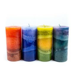 Scented Pillar Candles Tri-Tones 3x6"