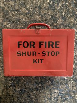RARE ANTIQUE SHUR STOP FIRE GRENADE EXTINGUISHER KIT