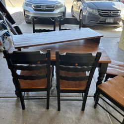 Wooden Table With Chairs