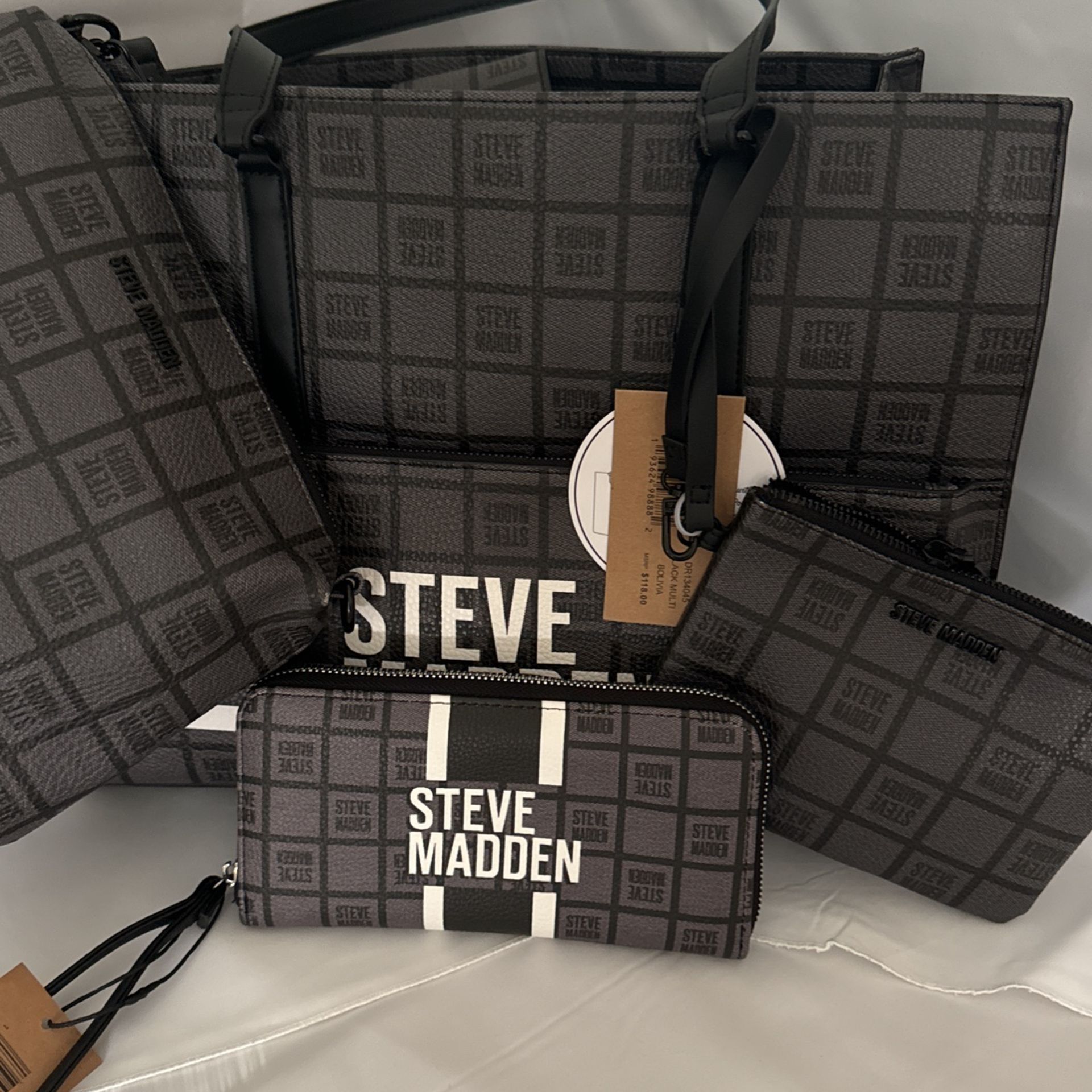 3 Pc Steve Madden Purse With Matching Wallet