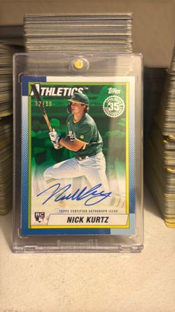 2025 Topps Update Nick Kurtz Auto 12/99 + Bonus