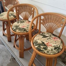 Bamboo Swivel Bar/counter Stools/Chairs