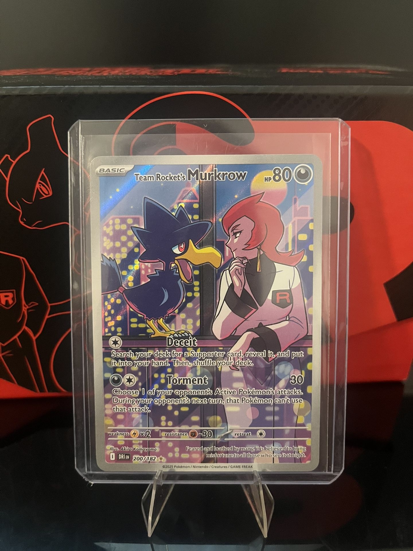 Team Rocket’s Murkrow IR 200/182 Destined Rivals - Near Mint Pokémon 