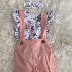 Baby Girl Outfit With Matching Bow