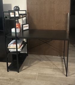 Black Carbon Fiber Computer Desk