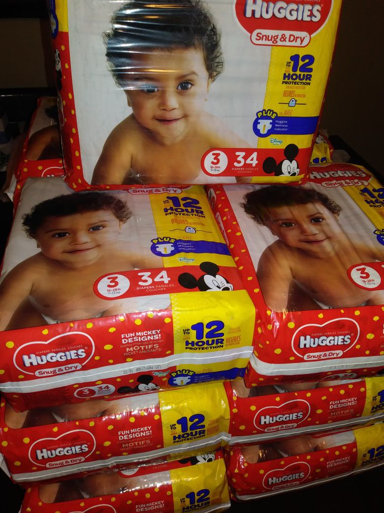 Diapers Huggies size 3 only $5 each price firm