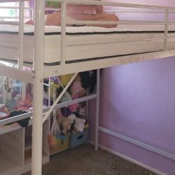 Full Size Loft Bed With Mattress 