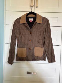 XOXO tan/brown blazer w/corduroy accents