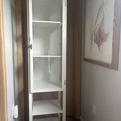 Glass And Metal Pharmacy Cabinet Shelves