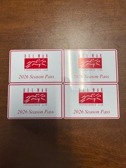 4x Del Mar thoroughbred club season passes