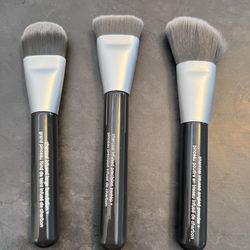 NEW-Sephora Collection 3pcs Deluxe Charcoal Antibacterial Makeup Brush Set
