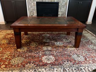 Tile top coffee table