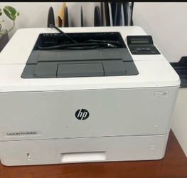 Desk and HP printer