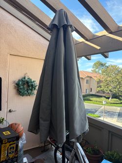 Umbrella outdoor patio and base