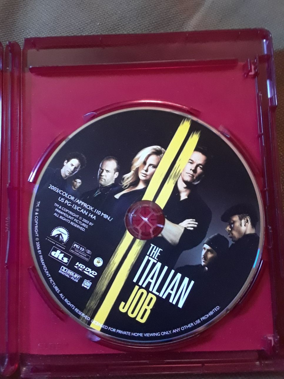DVD in quality HD "The Italian Job" movie