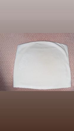 White Bandeau Tube Top SIZE: MEDIUM