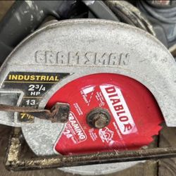 Craftsman Industrial Circular Saw 2 3/4 HP 7 1/4 inch blade Diablo