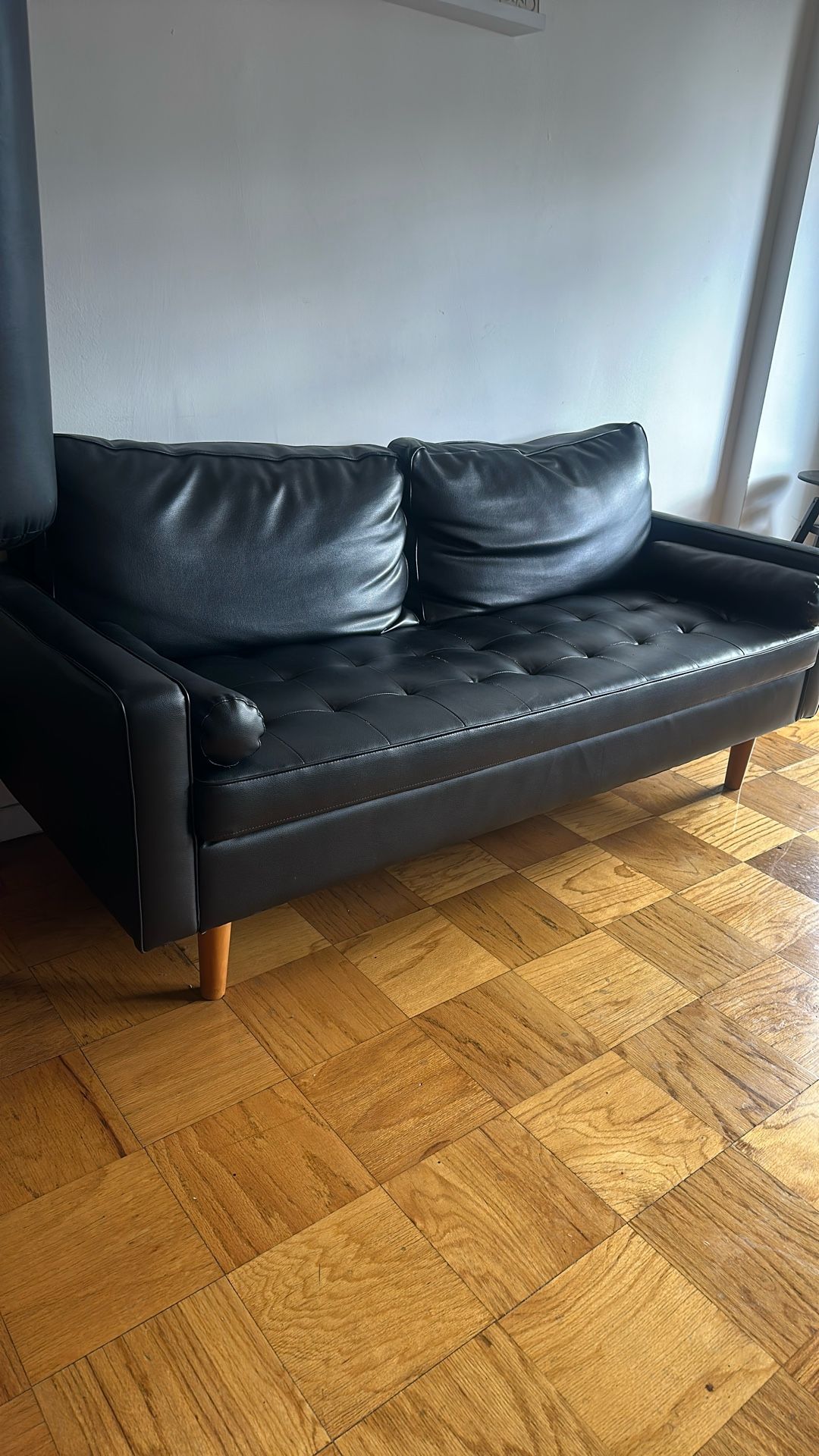 Faux Leather Couch