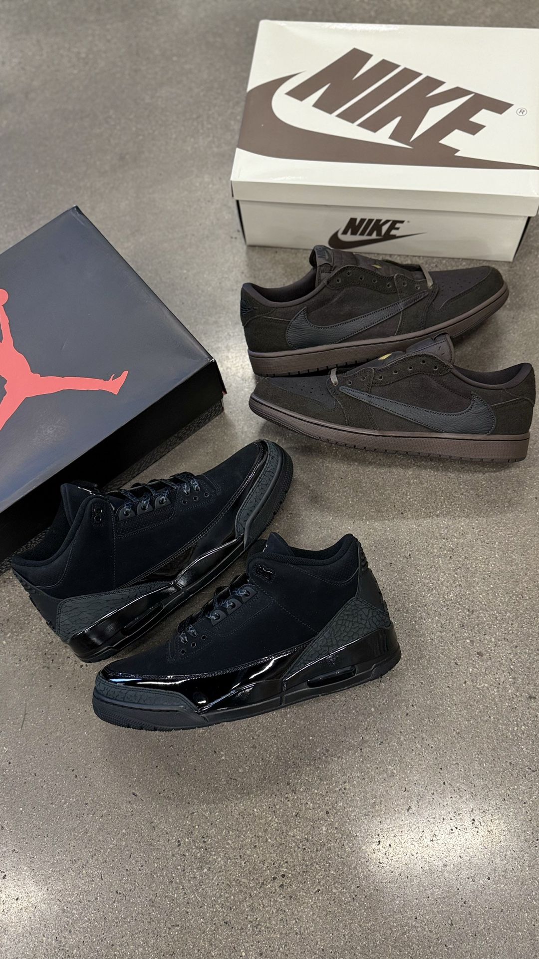 Black Cat 3s And Travis Lows Size 13