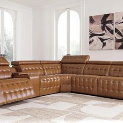 Temmpton Chocolate 6-Piece Power Reclining Sectional