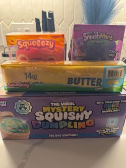 Squishy Toy Bundle – Dumpling, Butter, Grapes