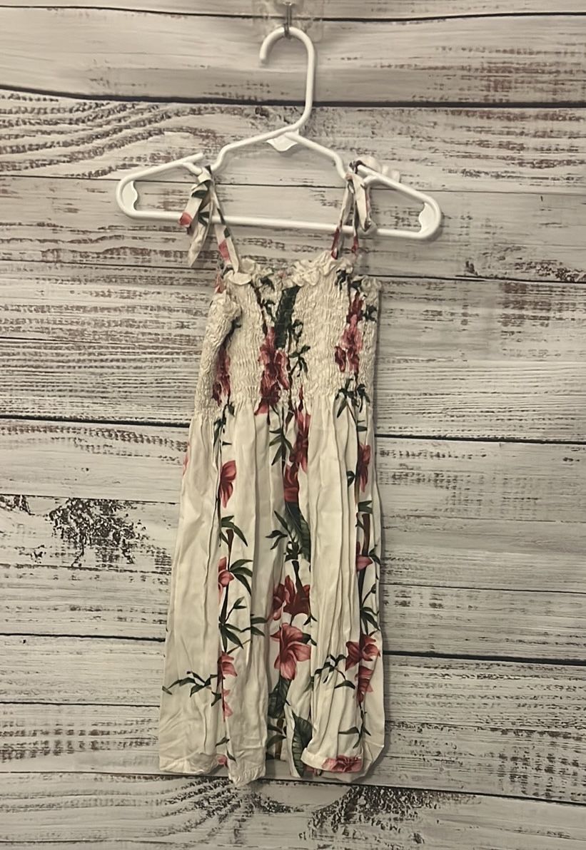 Girls white floral sundress size 6