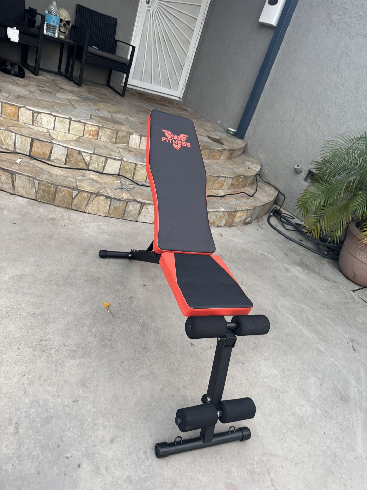 Adjustable Weight Bench Sit Up, Foldable 660lb Workout Bench for Full Body with cable band