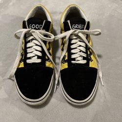 RARE🔥 Vans Peanuts Old Skool Charlie Brown Good Grief Sneakers 