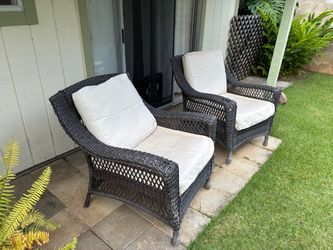 Outdoor Wicker Patio Chairs – Set of 2