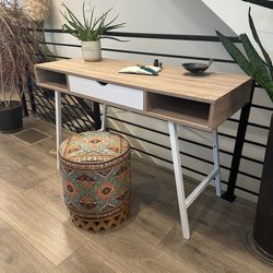 Desk with Drawer and Storage 