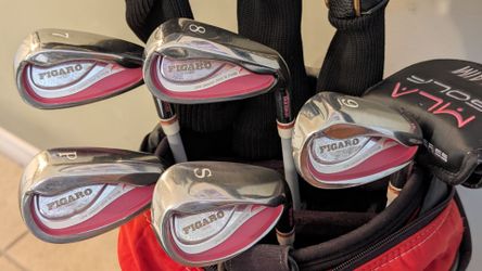WOMEN'S RH MARUMAN SHUTTLE DRIVE SET / MARUMAN FIGARO IRON SET M.U SPORTS GOLF BAG / NEW MLA PUTTER