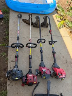 Lot of 4 Gas String Trimmers – Craftsman & Troy-Bilt