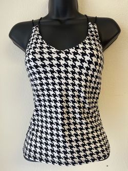 Black & White Houndstooth Tank Top