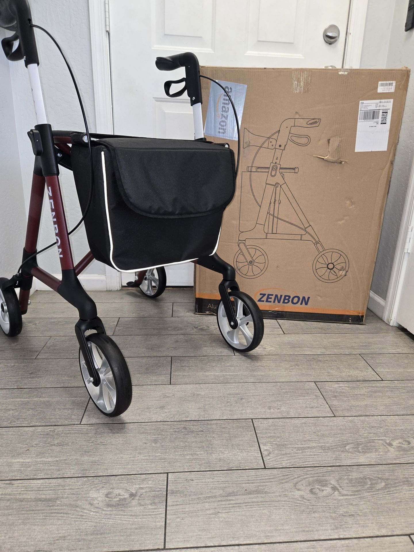 Zenbon Rollator Walker for Seniors/Adults Foldable Rolling Walker with Seat