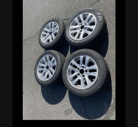 4 — 205/55r16 5x120 5x4.72 Bmw 3 Series 328 330 Wheels Rims Good 80% Treads Tires!!!!!