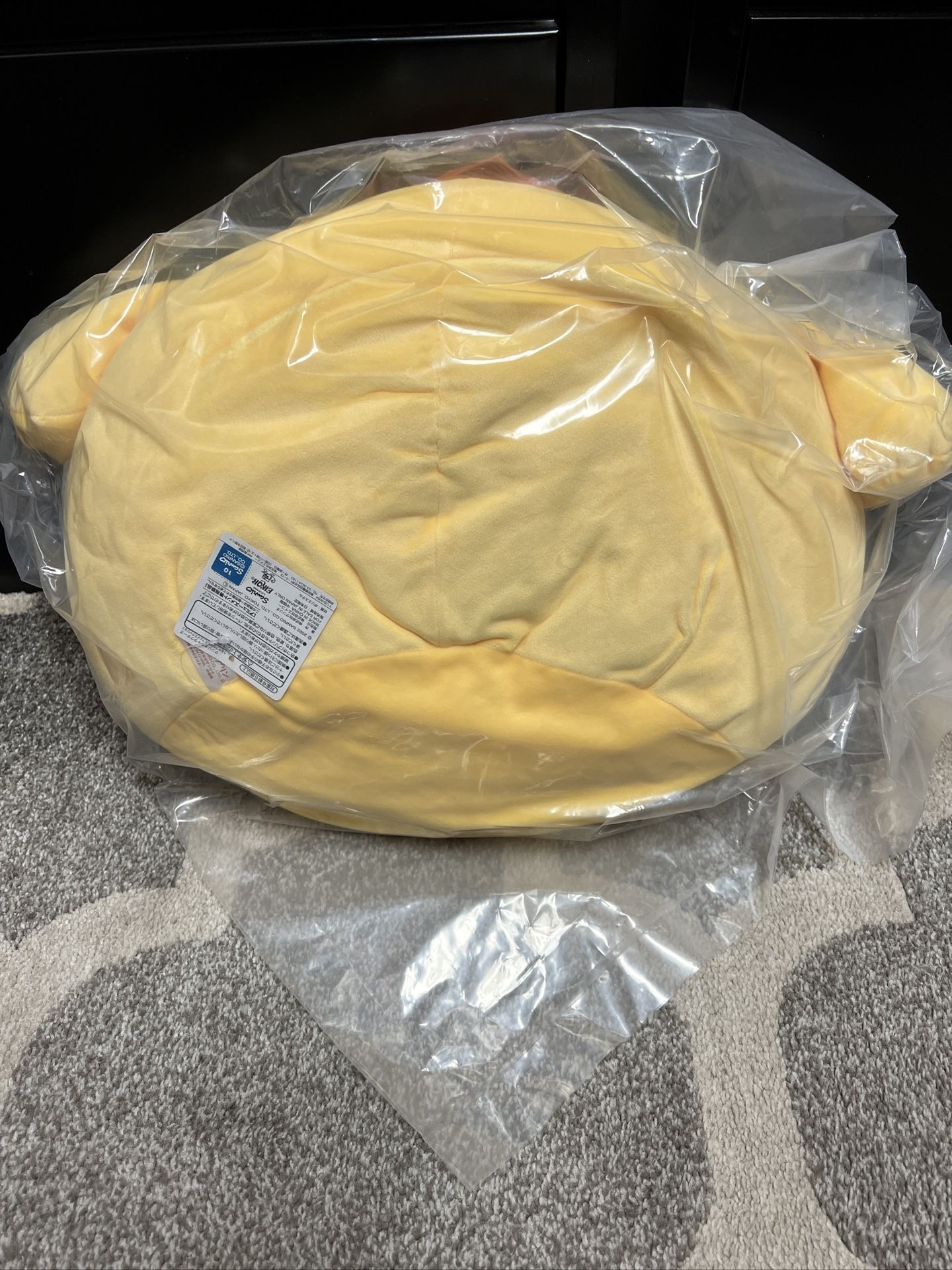 Sanrio PomPomPurin Mochi Heart Cheeks Face Cushion XL Japan Toreba