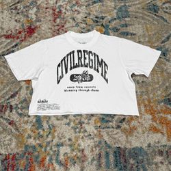 Civil Regime Roses From Concrete Cropped Tee