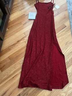 Red glitter formal dress New With Tags If Post Is Up It’s Available