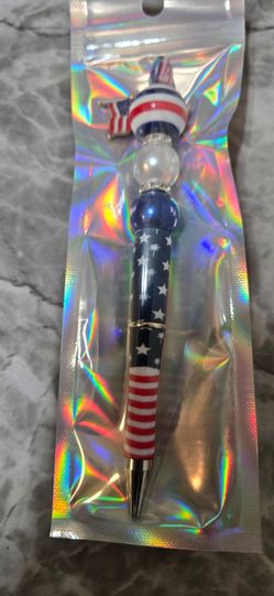 American. flag. pen
