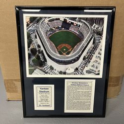 Yankee Stadium Framed Memorabilia Picture 