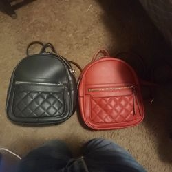 Red And Black Backpacks 