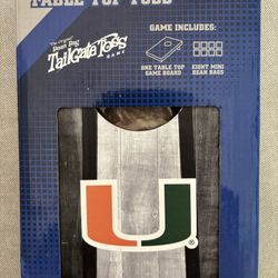 University Of Miami Mini Cornhole Tabletop Game