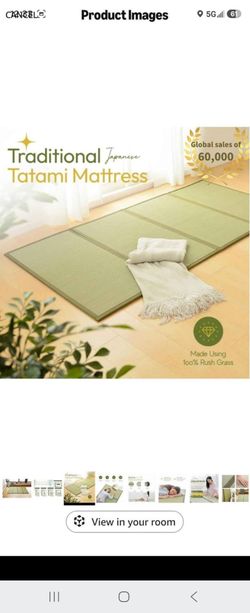 Like new✅️ MIINA Japanese Tatami Mat, Igusa (Rush Grass), Full (55"x78"), Natural
