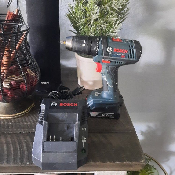 Bosch DDB180 18V Cordless 3/8 Drill with battery and charger